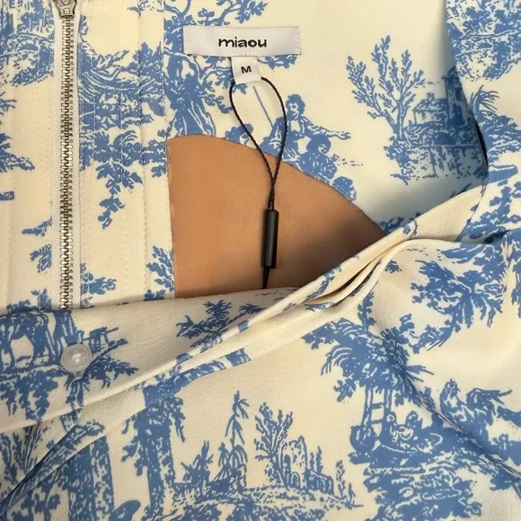 Miaou Imogene Corset in Blue Toile - Picture 2 of 10